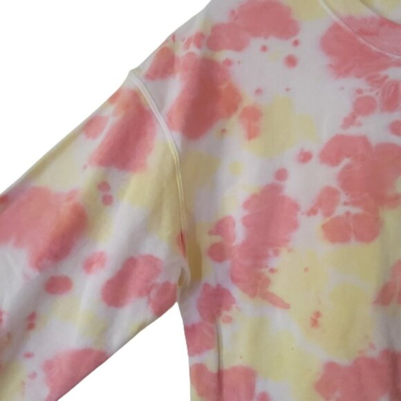 BP NWT Oversize sweatshirt,  tie dye colors, pink Yellow and white - Picture 2 of 4